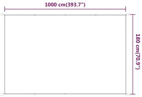 vidaXL Τέντα Κάθετη Ανοιχτό Πράσινο 180 x 1000 εκ. από Ύφασμα Oxford
