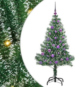 vidaXL Τεχνητό Δέντρο Χριστουγέννων με Χιόνι και Φώτα LED 150 cm