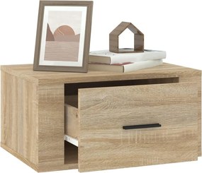 vidaXL Κομοδίνα Επιτοίχια 2 τεμ. Sonoma Δρυς 50x36x25 εκ.