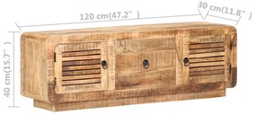vidaXL Έπιπλο Τηλεόρασης 120 x 30 x 40 εκ. από Ακατέργαστο Ξύλο Μάνγκο