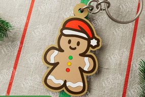 Σετ των 3 Intra απο ξύλο plywood 3mm-4mm πάχος Χριστουγεννιάτικο Μπρελόκ | Μελόψωμο | CNC Δίασταση 6x6 cm INTRAFABR-107020321