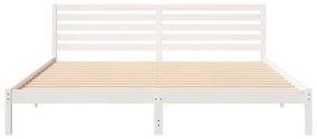 vidaXL Σκελετός Κρεβατιού Λευκό 180 x 210 cm Συμπαγές ξύλο πεύκου