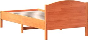 vidaXL Σκελετός Κρεβ. Χωρίς Στρώμα Καφέ Κεριού 90x190 εκ Μασίφ Πεύκο