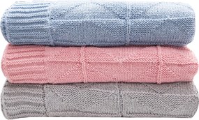 Κουβέρτα Πλεκτή Αγκαλιάς 70x90 Νόλαν Γκρι Viopros