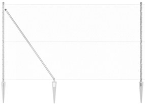 vidaXL Εξάγωνος Φράχτης 1.6x50 m Γαλβανισμένος Χάλυβας