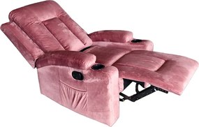 Πολυθρόνα relax Gessel pakoworld βελούδο σάπιο μήλο 80x90x98εκ
