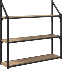 vidaXL Ράφι Τοίχου Επιτοίχιο Artisan Oak 80 x 21 x 78,5 cm