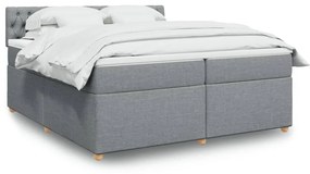 ΚΡΕΒΑΤΙ BOXSPRING ΜΕ ΣΤΡΩΜΑ ΑΝΟΙΧΤΟ ΓΚΡΙ 200X200 ΕΚ. ΥΦΑΣΜΑΤΙΝΟ 3286794