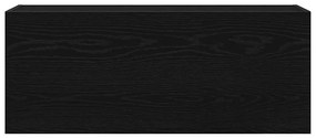 vidaXL ντουλάπι τοίχου μπάνιου μαύρο 100x25x40 cm κατασκευασμένο ξύλο