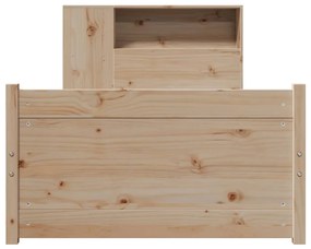 vidaXL Κρεβάτι Βιβλιοθήκη Χωρίς Στρώμα 90x200 εκ Μασίφ Ξύλο Πεύκου
