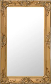 vidaXL Καθρέφτης Τοίχου με Μπαρόκ Στιλ Χρυσός 50 x 80 εκ.