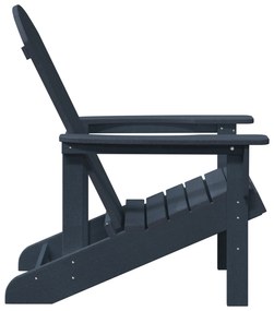 vidaXL Καρέκλα Adirondack  Ναυτικό Μπλε 74x82x91 εκ. HDPE