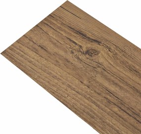 vidaXL Πλάκες Δαπέδου 18 pcs Καρυδιά Καφέ 2,51 m² PVC