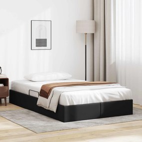 vidaXL Κρεβάτι Οθωμανικού Τύπου Μαύρο 120 x 200 cm Τεχνητό Δέρμα