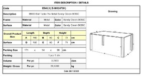 BRIO SLAT ΤΡΑΠΕΖΙ-PRO ΚΗΠΟΥ - ΒΕΡΑΝΤΑΣ, ΜΕΤΑΛΛΟ ΒΑΦΗ SANDY GREEN 5635C