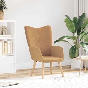 vidaXL Χαλαρωτική Πολυθρόνα Μπεζ από Ίνα Μοιάζει με Μαλλί