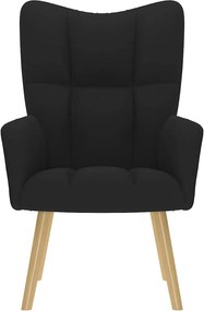 vidaXL Πολυθρόνα Relax Μαύρη Υφασμάτινη