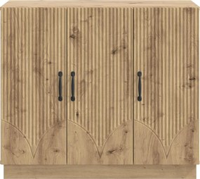 vidaXL Πλαϊνό γραφείο Artisan Δρυς 89 x 34,5 x 77 εκ.