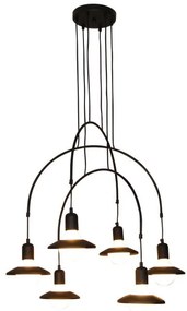 Κρεμαστό Φωτιστικό Οροφής 6xE27 G95 LED Μαύρο Everdina 77-3826 Homelighting-77-3826-Μαύρο 77-3826