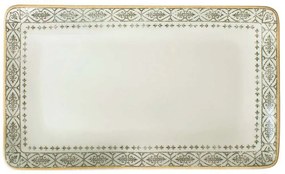Πιατέλα Σερβιρίσματος Ορθογώνια Vintage PR222686410 27x16cm Beige Oriana Ferelli® Porcelain