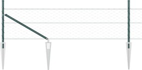 vidaXL Στύλος Περιφράξεων Πράσινο 10 x 0,5 μ (δίχτυ 50 mm)