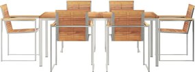 vidaXL Σέτ φαγητού για κήπο 7 pcs