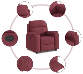 vidaXL Πολυθρόνα Ανακλινόμενη Μπορντό Υφασμάτινη