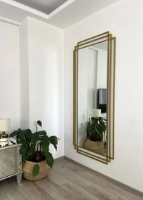 Διακοσμητικός Καθρέφτης Δαπέδου με Χρυσό Πλαίσιο 180x80 cm