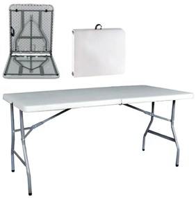 Τραπέζι Συνεδρίου Πτυσσόμενο Blow ΕΟ181 Λευκό (Βαλίτσα) 152x70cm