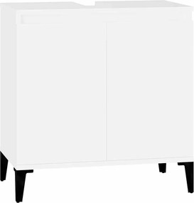 vidaXL Ντουλάπι Νιπτήρα Λευκό 58 x 33 x 60 εκ. από Επεξεργασμένο Ξύλο