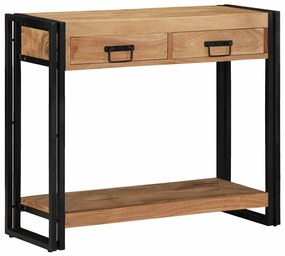 vidaXL Τραπέζι κονσόλας Καφέ 90 x 33 x 75 εκ Μασίφ ξύλο ακακίας