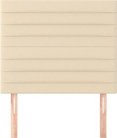 vidaXL Κεφαλάρι Κρεμ 90x5x118/128 εκ. Ύφασμα