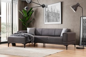 Corner Sofa-Bed Horizon Left - Dark Grey Dark Grey