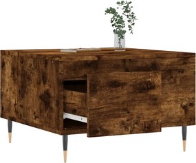 vidaXL Τραπεζάκι Σαλονιού Καπνιστή Δρυς 55x55x36,5εκ. Επεξεργασμ. Ξύλο
