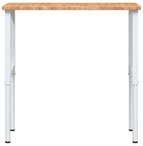 vidaXL Πάγκος Εργασίας Ορθογώνιος 100x60x(71,5-98) εκ Μασίφ Ξύλο Δρυός