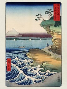 Εκτύπωση τέχνης Hokusai - The Coast At Hota In Awa Province, Katsushika Hokusai