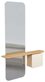 Καθρέπτης Τοίχου One More Look 5620C5620-1 78x15x118cm Oak-White Umage Steel,Wood