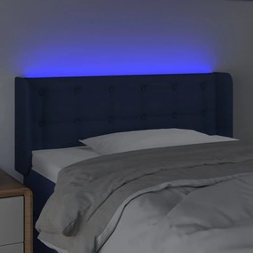 vidaXL Κεφαλάρι Κρεβατιού LED Μπλε 83x16x78/88 εκ. Υφασμάτινο
