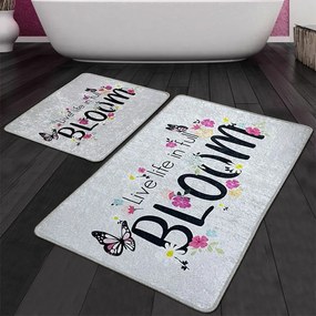 Πατάκια Μπάνιου Bloom Djt 359CHL2542 (Σετ 2τμχ) Multi L'essentiel Maison 60x100cm Πολυέστερ