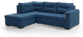 Γωνιακός καναπές κρεβάτι, Delant μπλε με αποθηκευτικό χώρο 247x88x174cm Αριστερή γωνία – VER-TED-044