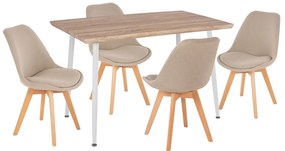 ΣΕΤ ΤΡΑΠΕΖΑΡΙΑΣ 5ΤΜΧ PALOMA HM10382 MDF TOP ΣΕ SONAMA--ΜΠΕΖ ΚΑΡΕΚΛΕΣ