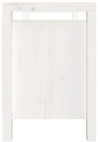vidaXL Παγκάκι Χολ Λευκό 110x40x60 εκ. από Μασίφ Ξύλο Πεύκου