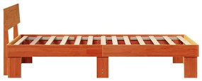 vidaXL Σκελετός Κρεβατιού Καφέ κεριού 80 x 200 cm Μασίφ ξύλο πεύκου