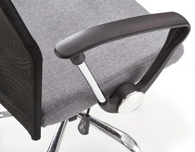 Καρέκλα γραφείου Houston 430, Γκρι, 110x61x63cm, 13 kg, Με ρόδες, Με μπράτσα, Μηχανισμός καρέκλας: Κλίση | Epipla1.gr