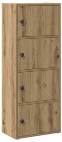 Βιβλιοθήκη Αρτισιανή Δρυς 40x24x102 εκ. Επεξ. Ξύλο - Καφέ