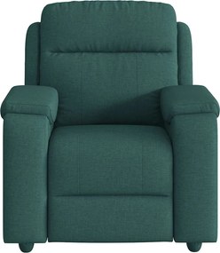 vidaXL Πολυθρόνα Ανακλινόμενη Σκούρο Πράσινο Υφασμάτινη