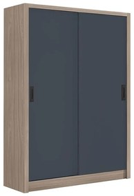 VANITY Ντουλάπα Δίφυλλη - Συρόμενη, Αποχρώσεων Sonoma Oak &amp; Grey