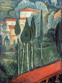 Modigliani, Amedeo - Εκτύπωση έργου τέχνης Landscape, (30 x 40 cm)