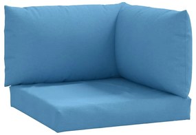 vidaXL Μαξιλάρια Παλέτας 3 τεμ. Μπλε Μελανζέ Υφασμάτινα