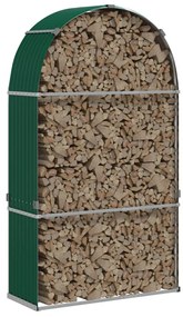vidaXL Ξυλοθήκη Πράσινη 120 x 45 x 210 εκ. από Γαλβανισμένο Ατσάλι